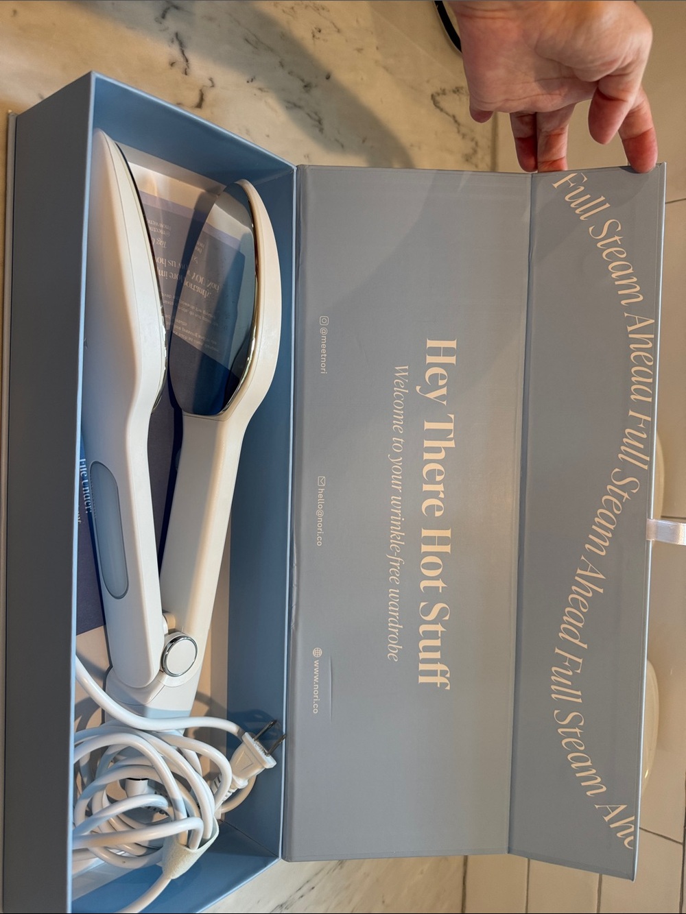 NORI White Mini Steam Iron